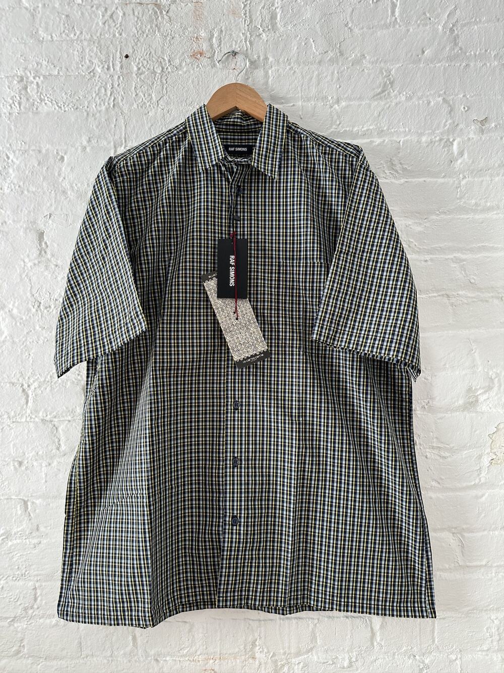 Raf Simons Checkered 'RS Labs' Short Sleeve Button Up Shirt
